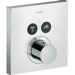 AXOR Showerselect carré plan de couverture thermostatique avec robinet d'arrêt pour 2 voies chrome GA34498