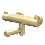 IVY Pact Mitigeur thermostatique de bain apparent - bec de baignoire pivotant - inverseur - Cooltouch - Or brossé mat PVD SW1031156