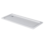 Duravit D-code Kunststof douchebak acryl rechthoekig - zonder paneel - 170x70cm - met afvoergat - diameter 90mm - wit 0295846