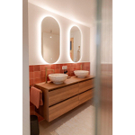 Wiesbaden Lumia spiegel ovaal met LED, dimbaar en spiegelverwarming 50 x 100 cm SW892029