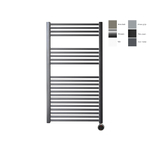 Sanicare electrische design radiator 111,8 x 60 cm. Gun metal met thermostaat chroom (linksonder) SW1000661