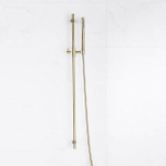 Fortifura Calvi glijstangset - met staafhanddouche - metalen doucheslang - PVD - geborsteld messing (goud) SW1159301