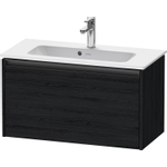 Duravit Ketho.2 Wastafelonderbouwkast - met 1 lade - 68x39x44cm - met greep antraciet - eiken zwart mat SW772296