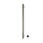 Hotbath &MORE Handdoekradiator - 19x115cm - vierkant - 1 stangen - verticaal - met schakelaar - geborsteld nikkel (RVS) SW1245831