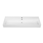 Saniclass Legend Meubelwastafel - 121x47x12cm - met overloop - 1 wasbak - 1 kraangat - keramiek - glans wit SW1472835