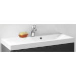 Nemo Go Roxanne Lavabo pour meuble 80x40x5.5cm en marbre artificiel avec vasque angulaire Blanc SW286457