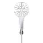 GROHE Rainshower SmartActive 130 Ensemble de douchette - 3 types de jets - rond - avec support - flexible lisse - 150 cm - chrome/blanc lunaire SW472430