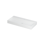 INK United wastafel - 100x45x11cm - 1 wasbak - 1 kraangat - porselein Mat wit SW207338