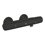 Grohe Precision Trend QuickFix Douchekraan - thermostatisch - met omstel - met koppelingen - HOH=12cm - matte black (mat zwart) SW1126845