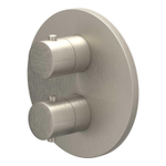 IVY Bond Partie visible - pour mitigeur thermostatique encastré - inverseur 2 voies - rosace ronde - Nickel brossé PVD SW1030947