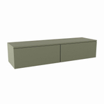 MONDIAZ ALAN MODULE Meuble sous-lavabo - 140x45x30cm - 2 tiroirs - push to open - MDF - Army mat SW645662