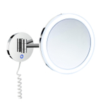 Smedbo Outline miroir grossissant rotatif avec led pmma double lumière chaude et froide chrome SW421780