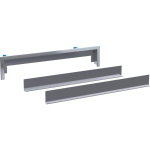 Geberit Ensemble de finition gouttière murale de douche en acier inoxydable à carreler avec rebord 3 pièces amovible pour le nettoyage 0700339