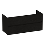 BRAUER Adore Meuble sous-lavabo - 120x46x55cm - 2 tiroirs avec softclose - sans poignées - 2 découpes pour siphon - Timber Black SW1198255