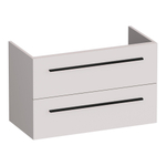 BRAUER Trust meuble sous-lavabo peu profond 80 sans poignées rapportées 2 tiroirs à fermeture douce et 1 découpe pour siphon - sable mat SW1204111