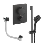 Crosswater MPRO Push Shower Set - 4 Matt Black - 200mm - mat zwart SW1472720