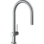 Hansgrohe Talis m54 Eengreeps keukenmengkraan - 210 met uittrekbare vuistdouche - 2 straalsoorten - ecosmart - hoogglans chroom SW541890