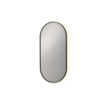 Ink spiegels miroir sp21 ovale dans un cadre en acier, y compris indir led. chauffage. couleur changeante. dimmable et interrupteur 120x60cm noir mat SW693162