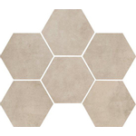 Marazzi Clays Vloer- en wandtegel hexagon 18x21cm 9.5mm R9 porcellanato Shell SW360139