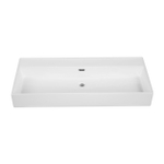 Saniclass Legend Lavabo pour meuble - 101x47x12cm - avec trop-plein - 1 vasque - 0 trou de robinet - céramique - blanc brillant SW1382549