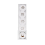 Hotbath &MORE Distributeur de rouleaux de réserve encastré - 16x60x14cm - pour 6 rouleaux - Blanc mat SW1246103