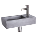 Differnz Hura Set lave-mains avec robinet droit chrome mat Béton SW285477