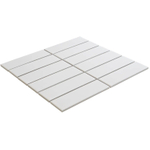 The Mosaic Factory Barcelona mosaïque - 30x30cm - 6.5mm - rectangulaire - blanc mat SW523993