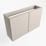 Mondiaz FOWY Meuble sous lave-mains - 70x22x50cm - 2 portes - push to open - softclose - Linen SW1016815