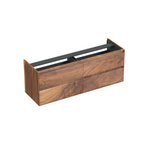 Forzalaqua Reno 2.0 wastafelonderkast 160x51x60cm met 4 softclose greeploze lades Massief Eiken Pure Walnut SW492401