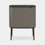 Brabantia Bo Touch Bin Poubelle - 36 litres - seau intérieur en plastique - platinum SW1117502