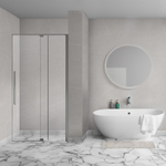 Aqua Vista Taviano Linea porte de niche - 80x200cm - kit de montage inclus - gunmetal SW1244416