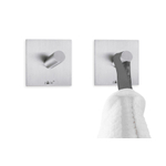 Zack Peco handdoekhaak 4.2x4.2cm vierkant zelfklevend Mat Geborsteld RVS set van 2 SW23649