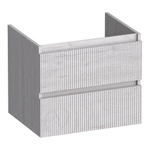 BRAUER Joy Wavy meuble sous-lavabo 60 2 tiroirs softclose - sans poignée - 1 découpe pour siphon - Forest Seashell SW1201380