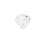 Basic-Line vasque à poser - 40x40x15cm - rond - porcelaine blanche brillante SW638794
