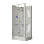 Nemo Start Lilou Basis vouwdeur - 10x8cm - douchecabine in polystyreen dikte 4mm glanzend - met zijwand 2 delen - 6mm - veiligheidsglas - douchetub acryl - wit/helder - links/rechts - omkeerbaar - douchebak wit profiel - helder SW290096