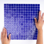 The Mosaic Factory Amsterdam mozaïektegel - 32.2x32.2cm - wand en vloertegel - Vierkant - Glas Cobalt Blue Mat SW62094