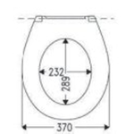 Haro Comtessa abattant de WC en duroplast blanc charnières en acier inoxydable réglable de 14 à 18 cm SW70019