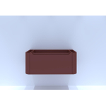 H&R badmeubelen Juice Wastafelonderkast - 100x45x40cm - afgeronde hoeken - 1 lade - geïntegreerde greep - terra mat SW867489