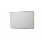 INK SP32 spiegel - 120x4x80cm rechthoek in stalen kader incl indir LED - verwarming - color changing - dimbaar en schakelaar - geborsteld mat goud SW955883