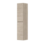 INK Badkamerkast - 35x37x169cm - 2 deuren - Links en rechtsdraaiend - greeploos - houten keerlijst - MFC - ivoor eiken SW798506