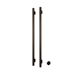 Hotbath &MORE Handdoekradiator - 38x115cm - rond - 2 stangen - verticaal - met schakelaar - tuscan bronze (brons) SW1245714