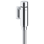 GROHE Rondo chasse d'urinoir 1/2 avec robinet d'arrêt, tuyau de chasse et raccord dispositif antivandalisme chrome 0729221