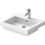 Duravit Vero Inbouwwastafel - met kraangat - met overloop - 55x46.5cm - met wondergliss - wit 0300180