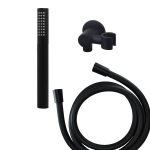 Wiesbaden Caral set de douchette encastrée avec douchette barre et support mural, y compris flexible de douche rond 1/2 noir mat SW444740