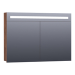 BRAUER Promise armoire de toilette - 100x70x15cm -- avec éclairage direct - 2 portes miroir unilatérales - Forêt Cacao SW371607