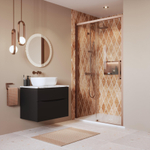 Crosswater Asura Porte coulissante - 8mm - 150cm - bronze brossé SW1208458
