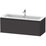 Duravit ketho 2 meuble de lavabo avec 1 tiroir pour lavabo simple 121x48x44cm avec poignée anthracite graphite super mat SW772954