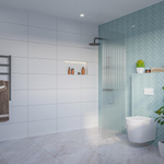 Fortifura Galeria Douche à l'italienne - verre strié - 60x200cm - 8mm - nano - profilé encastrable invisible SW1170608