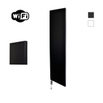Sanicare HVW Denso Elektrische Radiator - 180x40cm - 948W - wifi - thermostaat - chroom - linksonder - mat zwart SW1000746