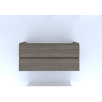H&R Badmeubelen Infinity Wastafelonderkast - 120x44.8x55cm - 3D-front - 2 lades - greeploos - dubbele sifonuitsparing charleston SW749248
